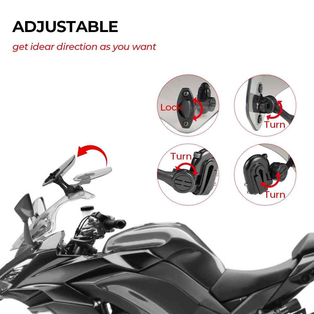 Motorcycle Universal Windshield, Clamp-on Windscreen, Spoiler Extension