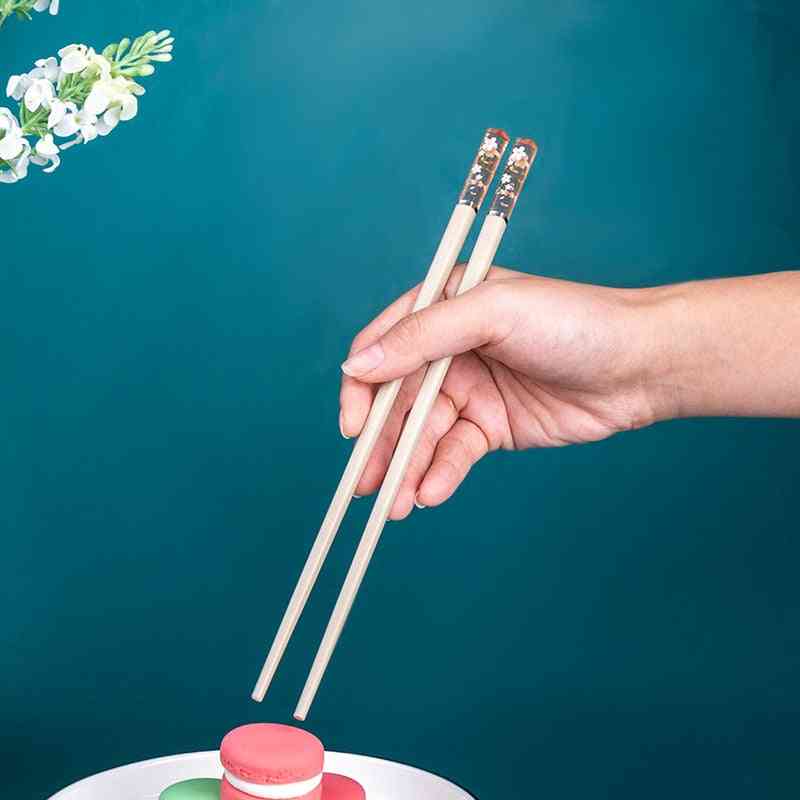 Mildew Proof Amber Glass Fiber High Temperature Sushi Chopstick