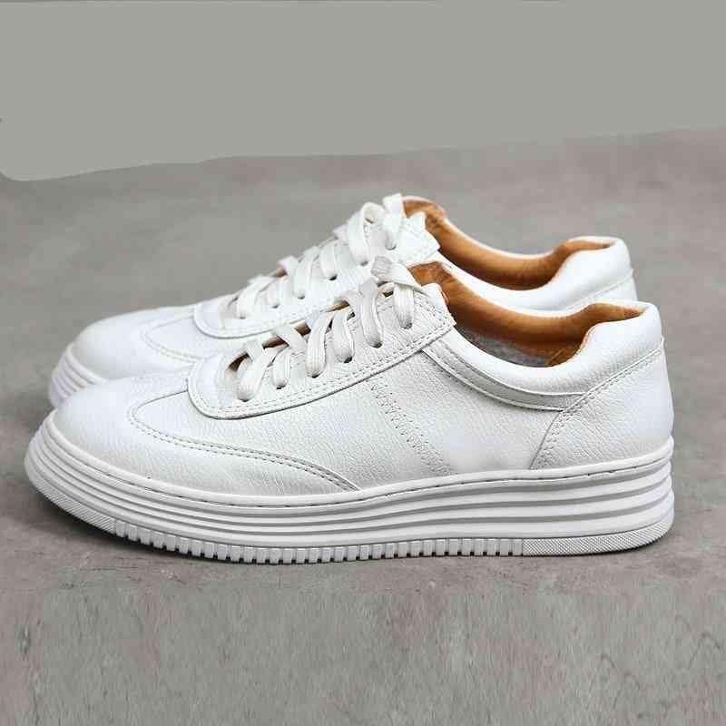 Leather Women Chunky Sneakers