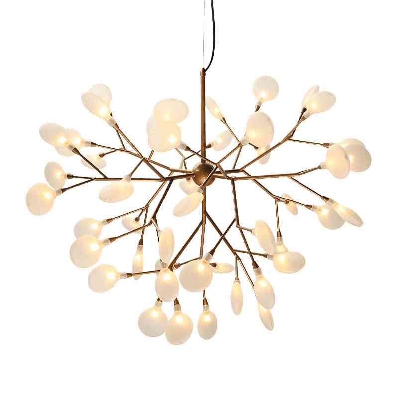 Vezetett modern szentjánosbogár csillár könnyű stílusos fa ágú csillár lámpa