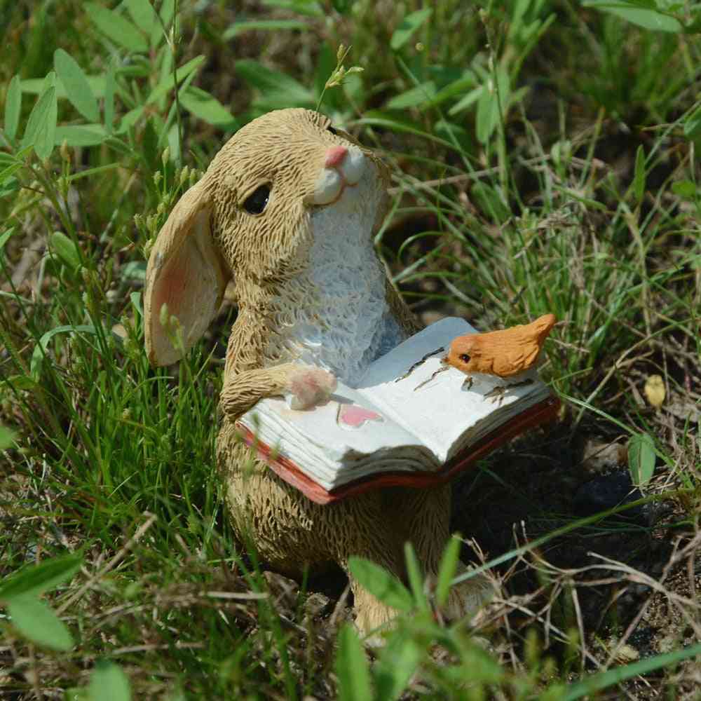 Hjem søde kanin figurer miniature