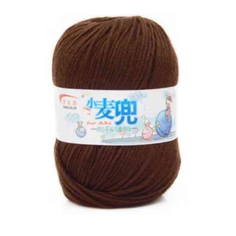 Caldo filato di cotone al latte fai da te, lana per bambini per lavorare a maglia, coperta a maglia lavorata a mano all'uncinetto
