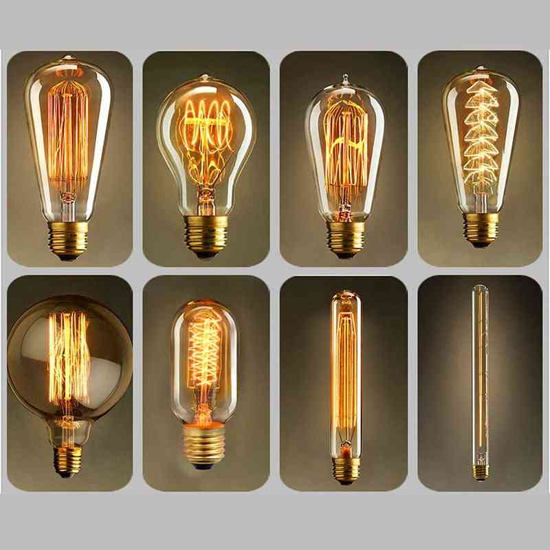 Stmievateľná edisonova žiarovka, vintage, ampulková lampa, retro svetlo