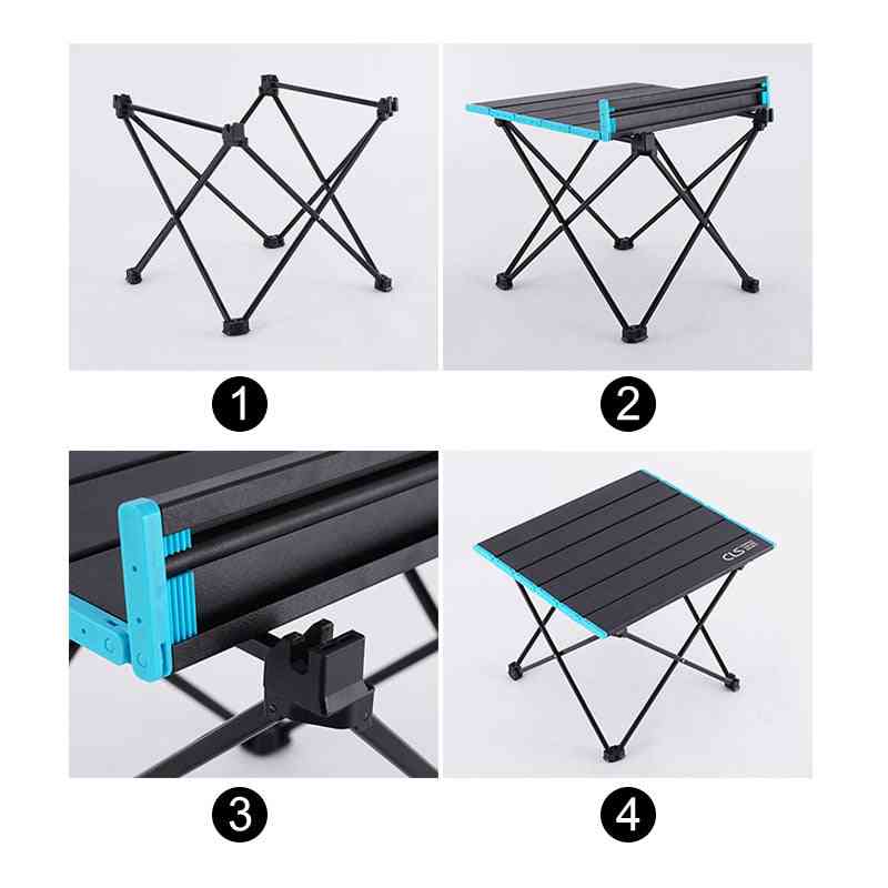 Ultralight Aluminum Outdoor Folding Table Stool Set