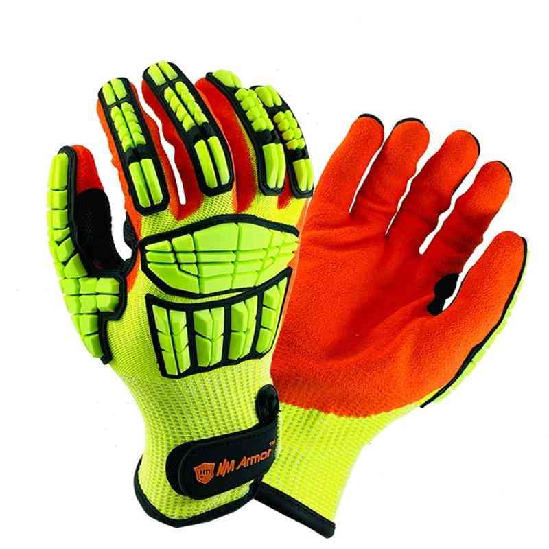 Safety Anti-vibration Anti Impact Oil-proof Work Glove