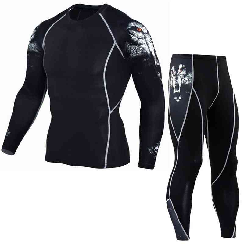 Men Thermal Underwear Winter Long Johns Sports Suit
