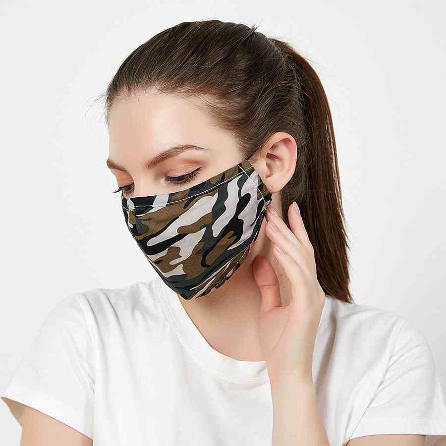 Masque en coton pour hommes, anti-poussière, pollution de l'air, souffle activé, filtre à charbon, masques buccaux, masques réutilisables pour femmes