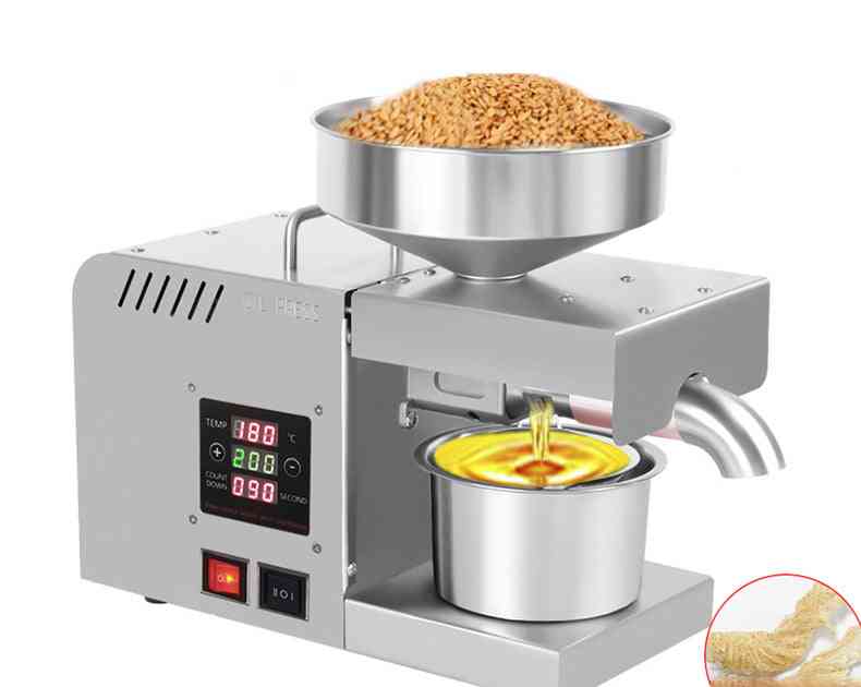 Stainless Steel- Automatic Oil Presser, Sunflower Seeds And Olive Kernels Machine