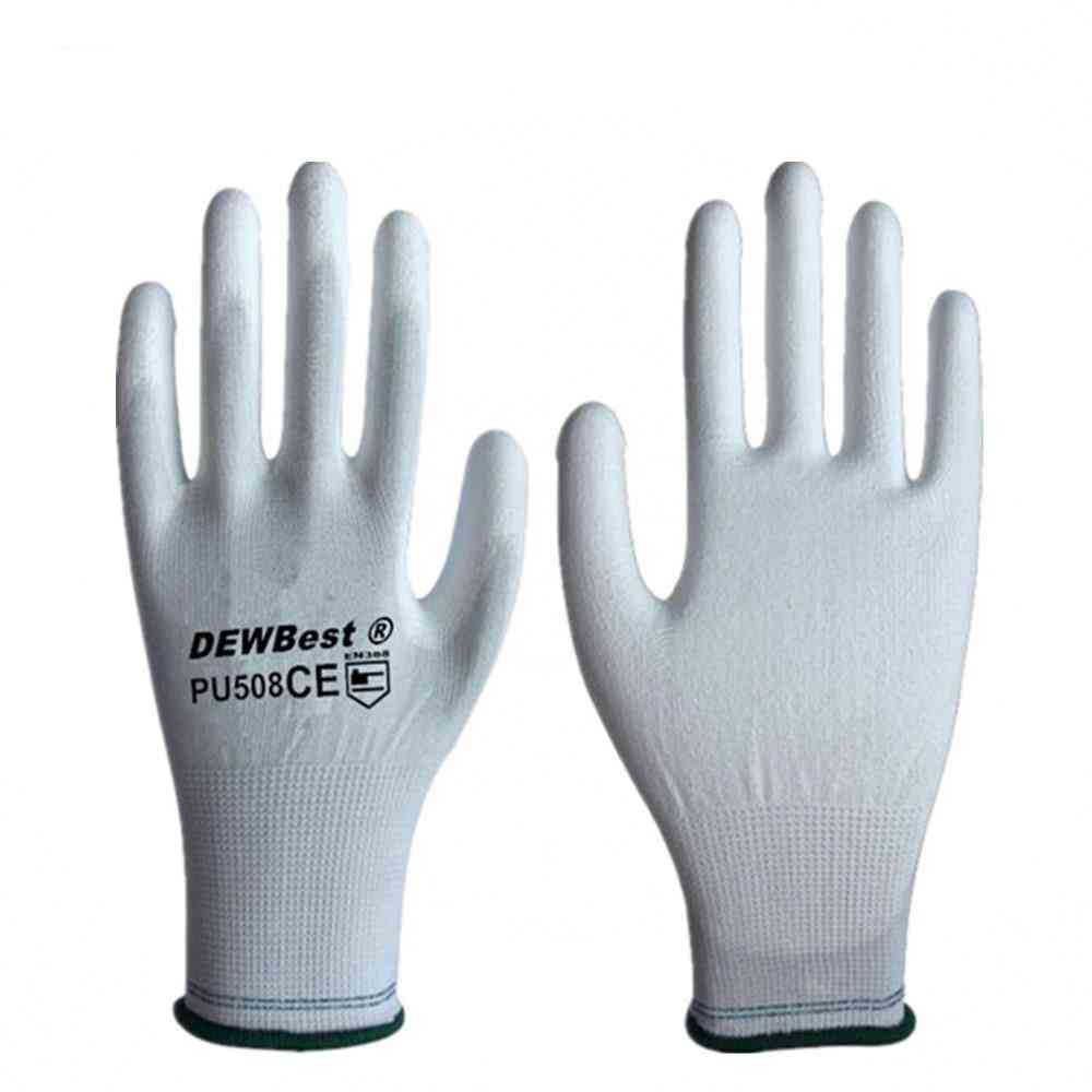 Delovne zaščitne rokavice za moške in ženske, prožne, poliestrske, najlonske varnostne delovne rokavice