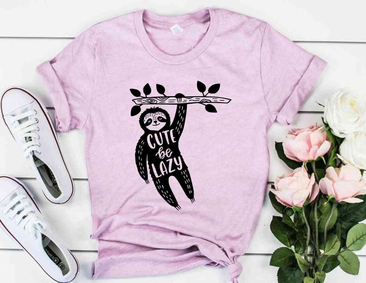 Cute Be Lazy Letter Printed, T-shirt