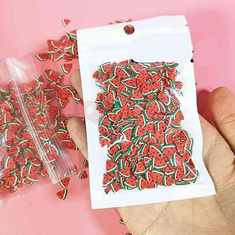 10g frukt jordbær skiver tilsetningsstoffer for slimes vannmelon fyllstoff forsyninger sjarm leire tilbehør