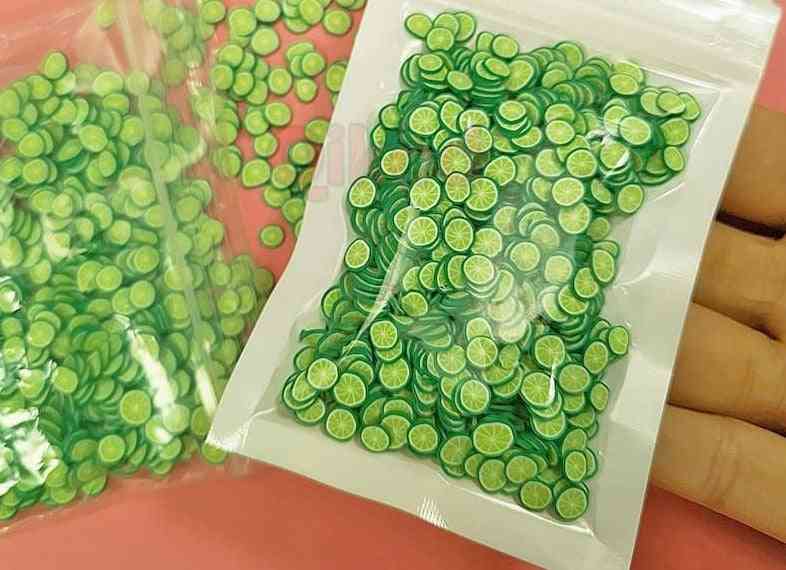 10g Fruit Strawberry Slices Additives For Slimes Watermelon Filler Supplies Charms Clay Accessories