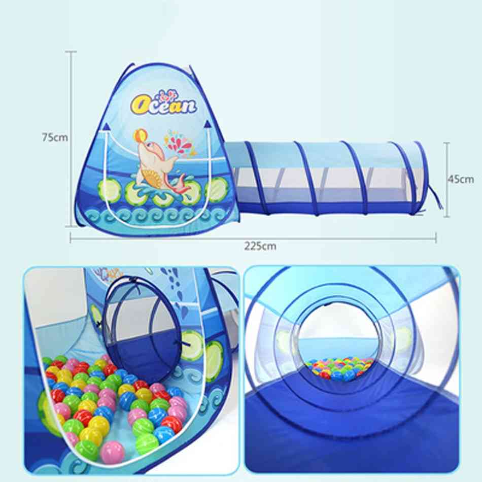 Parc portable pour bébé, aire de jeux pliante, tente pour enfants avec piscine à balles à tunnel rampant