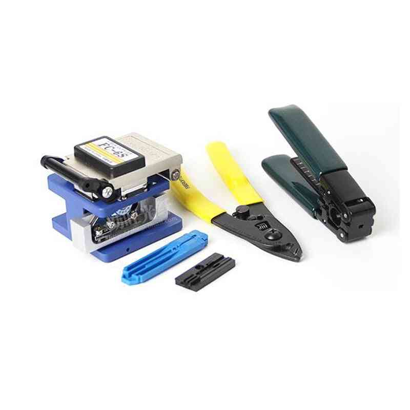 Fiber Optic Ftth Tool Kit With Fc-6s Cleaver And Power Meter, Fault Locator Wire Stripper Cfs-2