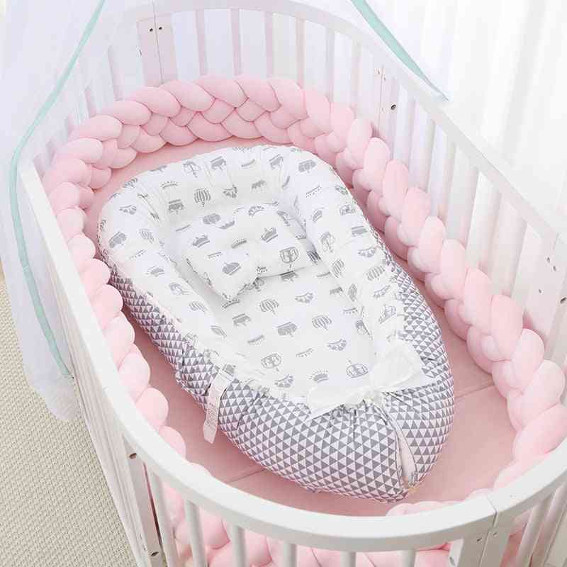 Baby Nest, Bed Removable Crib, Travel Infant With Pillow Cushion, Child Portable