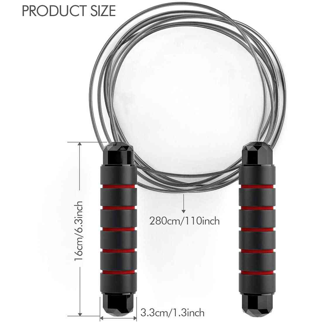 Tangle-free, Rapid Speed, Jumping Rope With Ball Bearings Steel