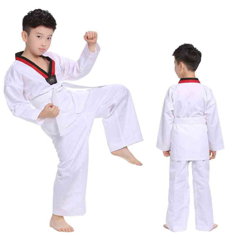 Taekwondo Uniforms, Karate Judo, Dobok Clothes,, Adult, Unisex Long Sleeve Tkd Clothing