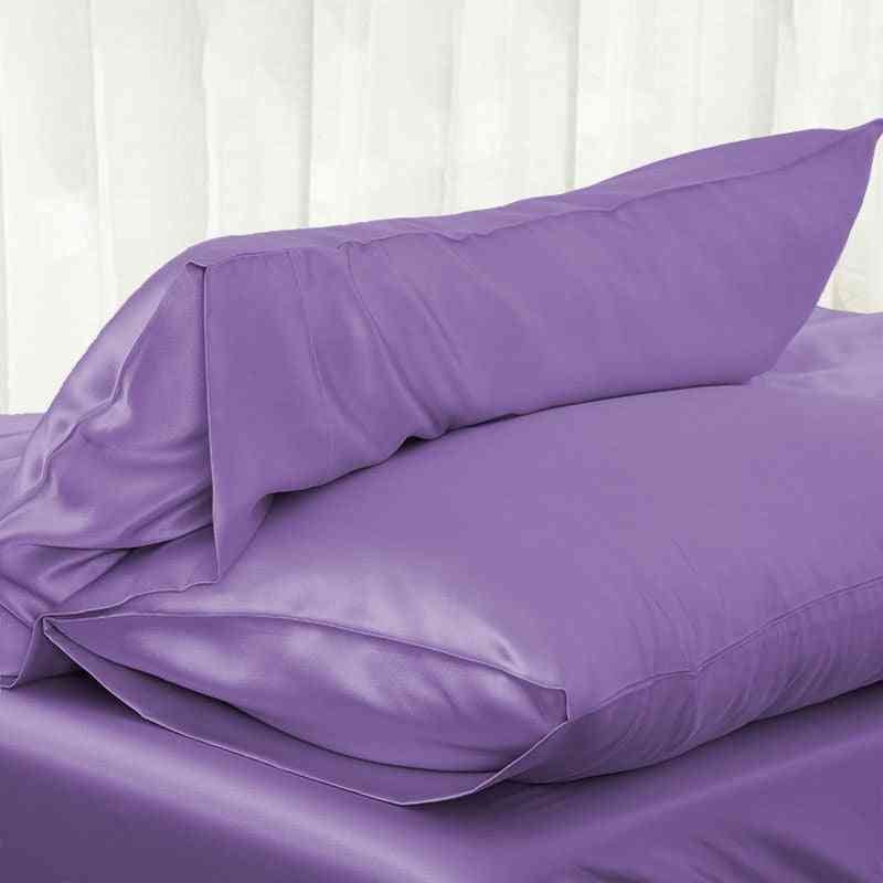 Home Pillow Case, Luxury Silky Satin, Solid Color, Standard Baby Bedding
