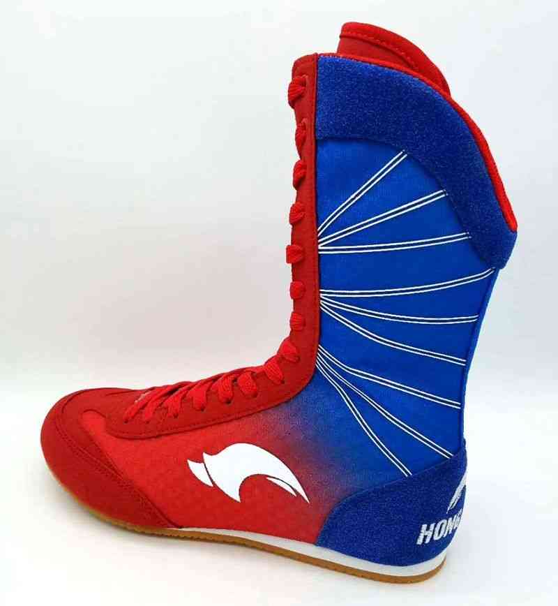 Professional Boxing Wrestling Rubber Outsole Breathable Combat Sneakers