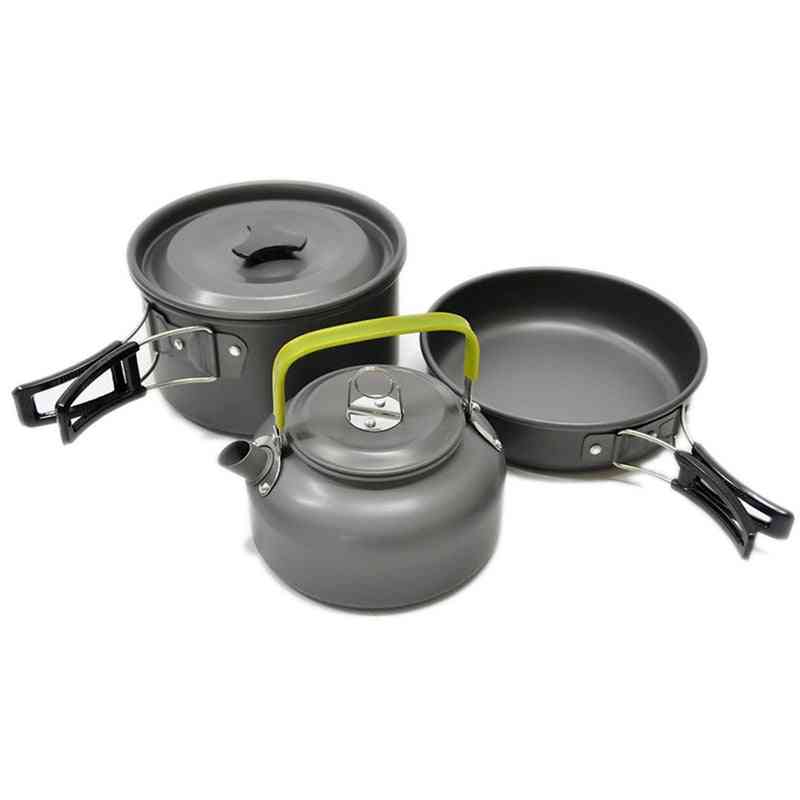 Aluminum Alloy- Cooking Teapot, Tableware Kettle, Pot, Frying Pan Set