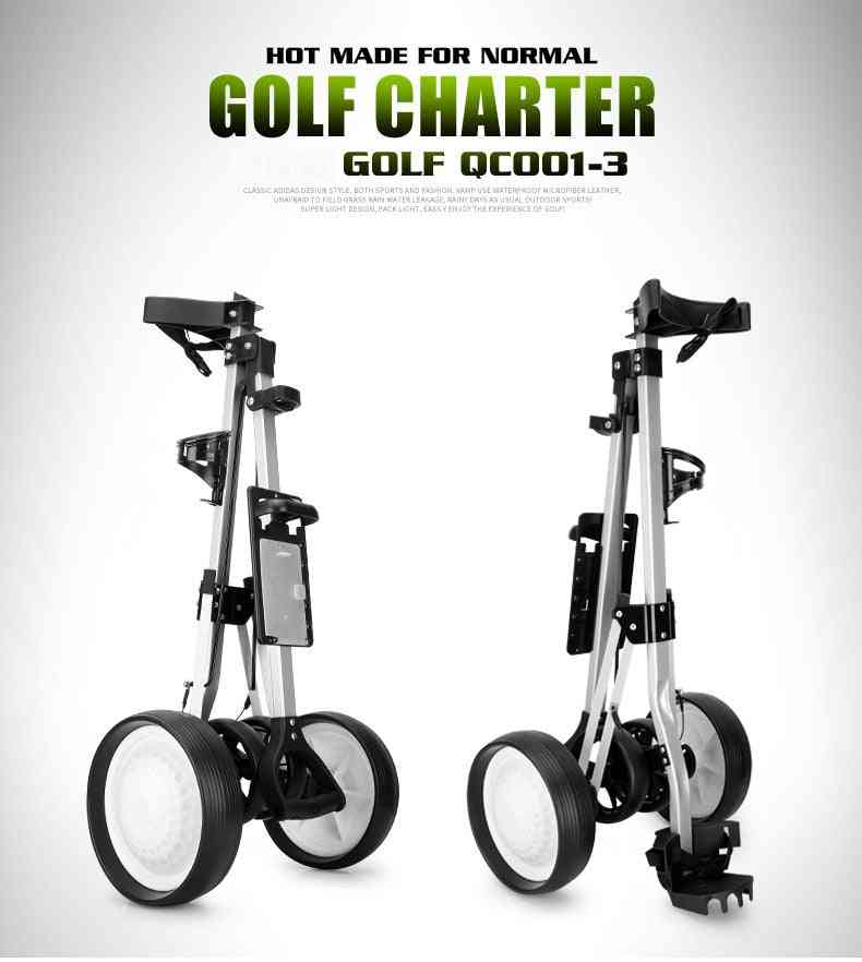 Multifunctional- Foldable Golf Bag Trolley & Push Pull Cart