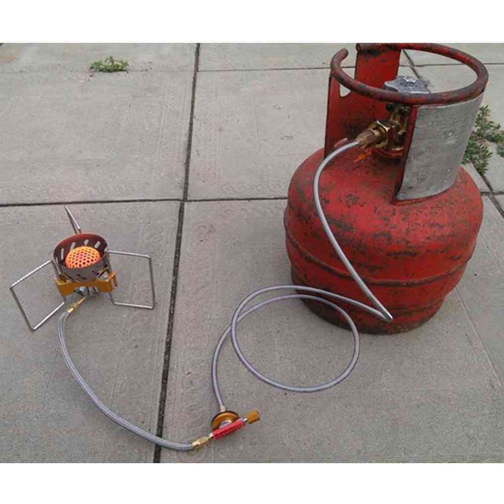 Camping Stove Use Household Lpg Cylinder Gas Tank Head Adapter