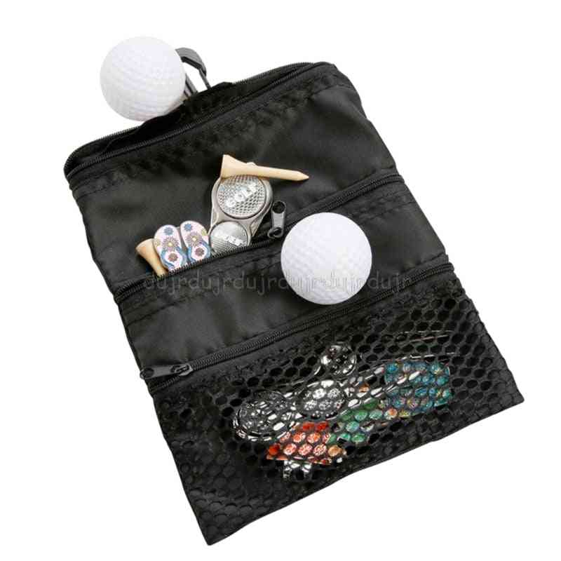 Portable Golf Ball Holder Mesh, Pouch, Storage For Outdoor Training Bags