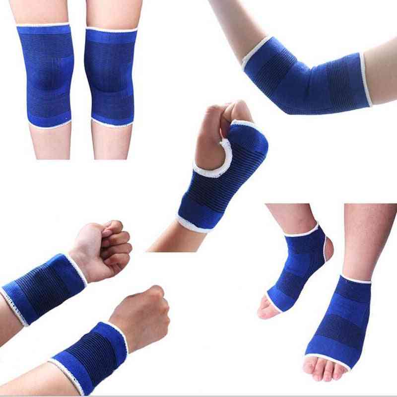 2pcs Elastic Sport Protection Band Elbow Knee Pads Fitness Gym Wristband Sleeve Elasticated Bandage Pad Ankle Brace Support Band