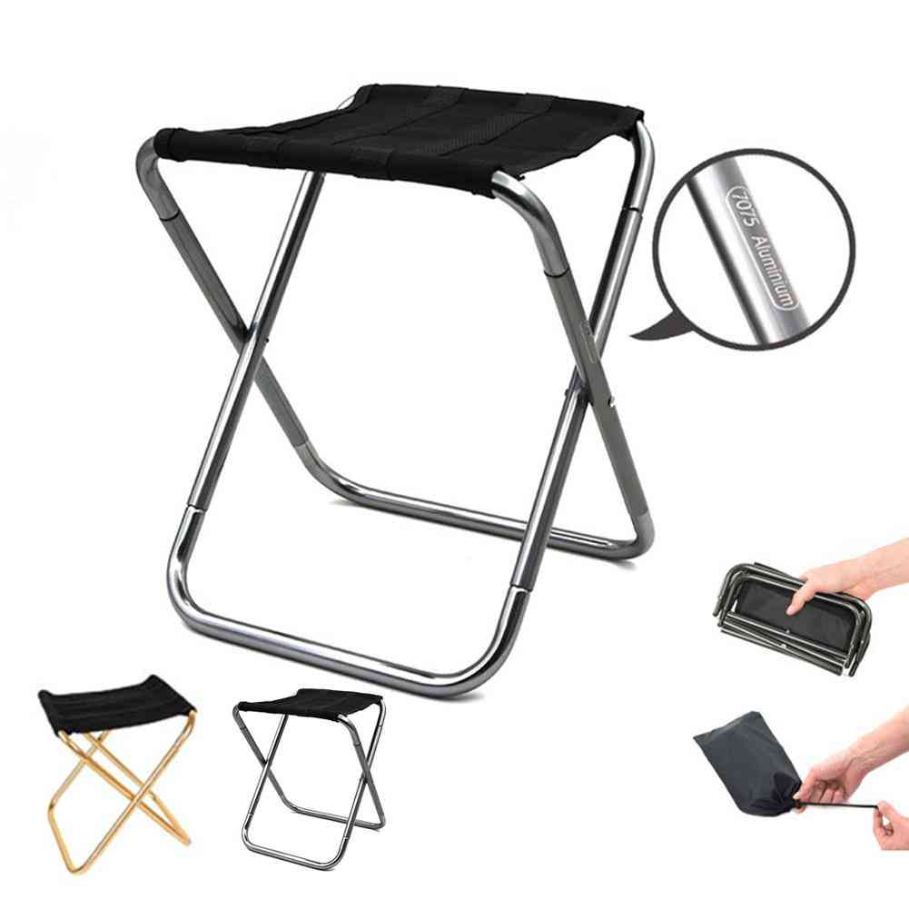 Tabouret de pêche en plein air portable chaises pliantes ultra légères