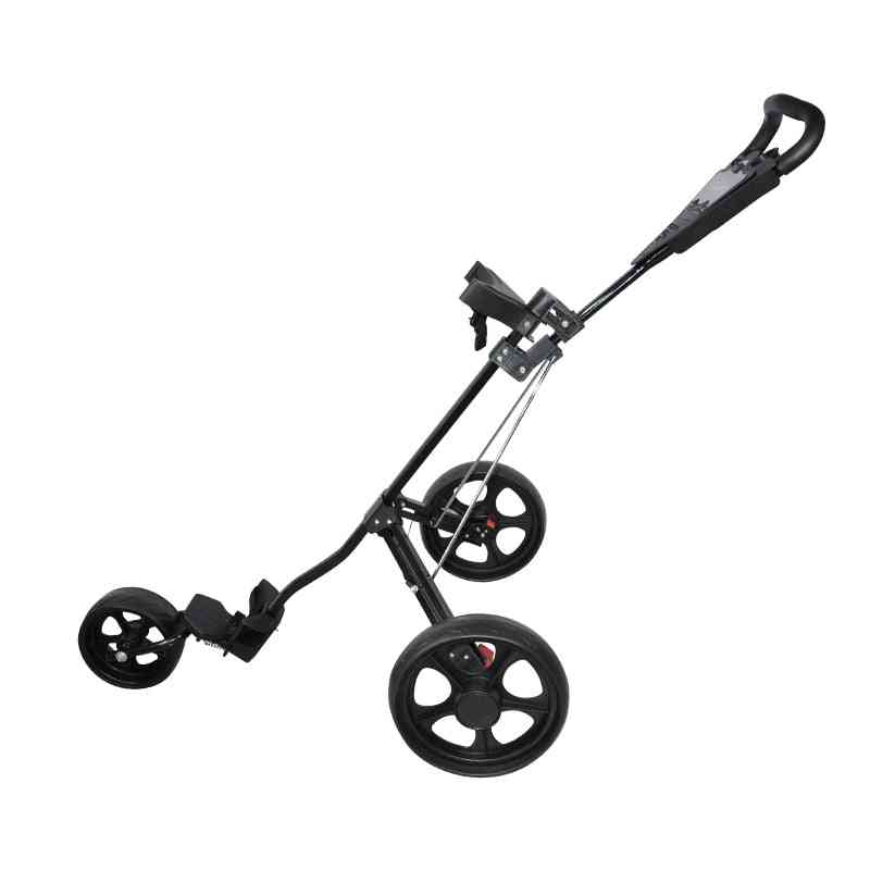 3-hjuls kølle push, pull cart, golf tralle