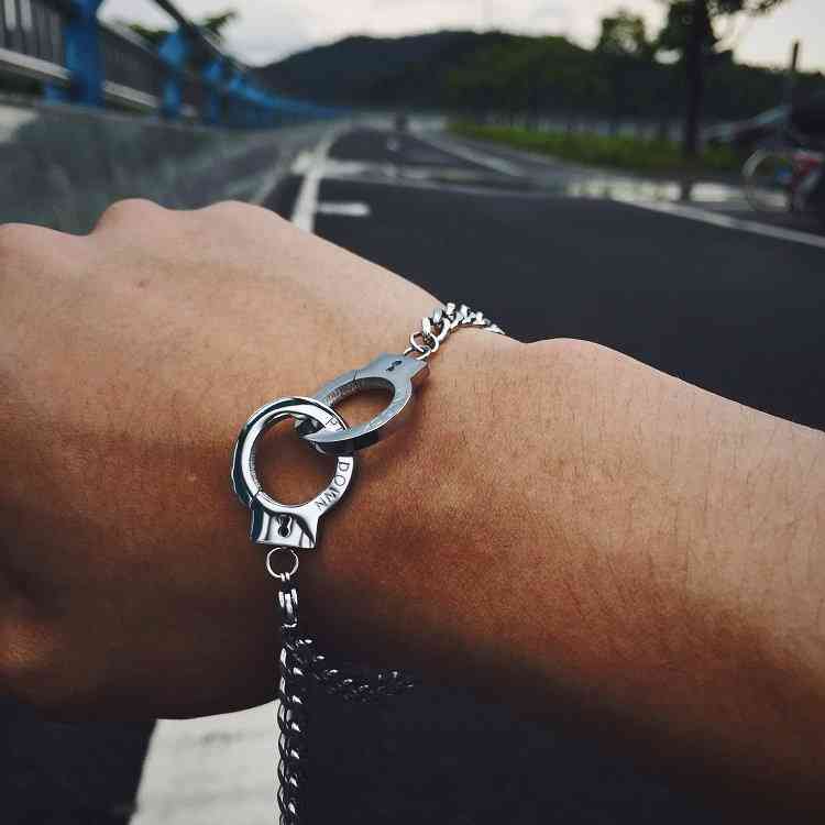 Handcuffs Snap Button, Wristband Bracelet