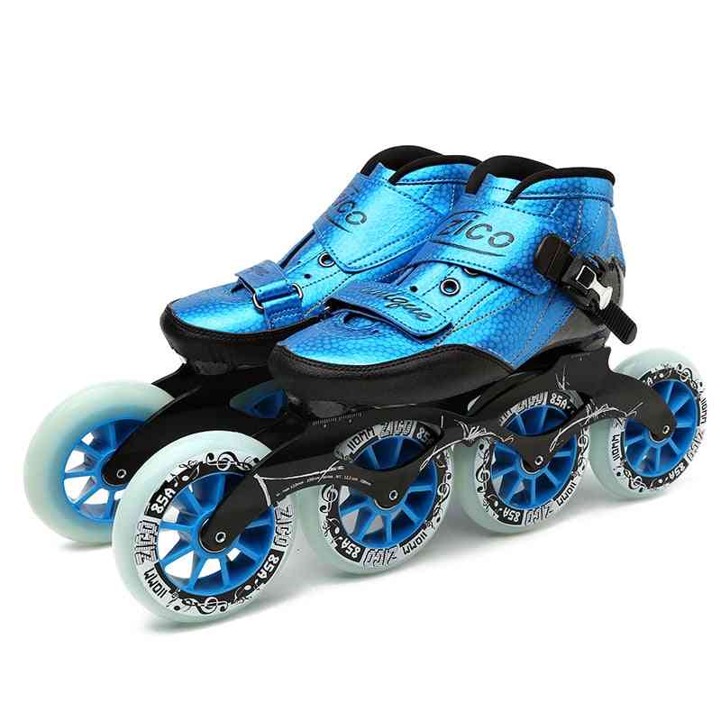 Inline Speed Skates Boot- Carbon Fiber, Mounting Distance Racing, Upper Shoes