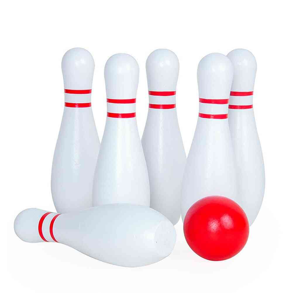 Barn bowlingklot set trä bowling spel leksak