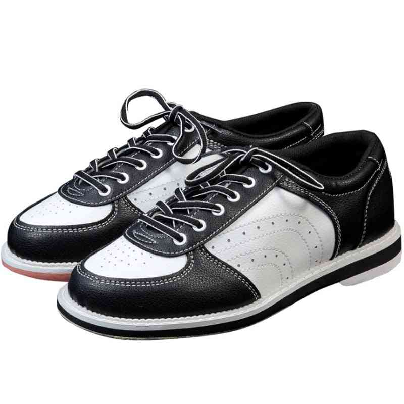 Men's Bowling Shoes, Breathable Rubber Microfiber Sole Sneakers