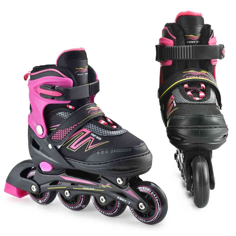 Inline Skates Adjustable With Illuminating Wheels,,, Speed Patines, Free Skating, Racing Skate