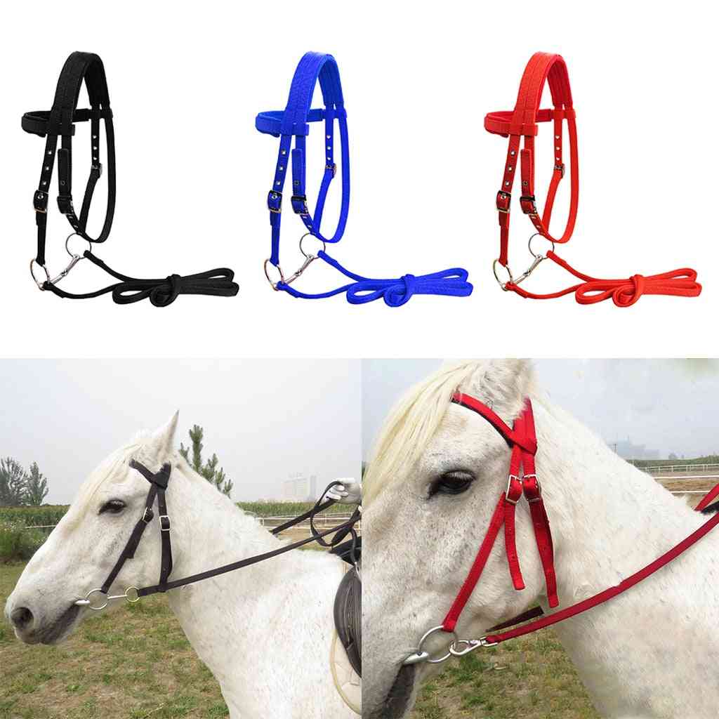 Durable Bridle Horse Rein Headstall Thickened Halter Snaffle