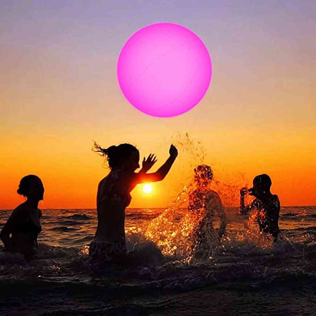 Jouet de piscine, boule rougeoyante, équipement de jeu d'eau de plage à led gonflable, divertissement