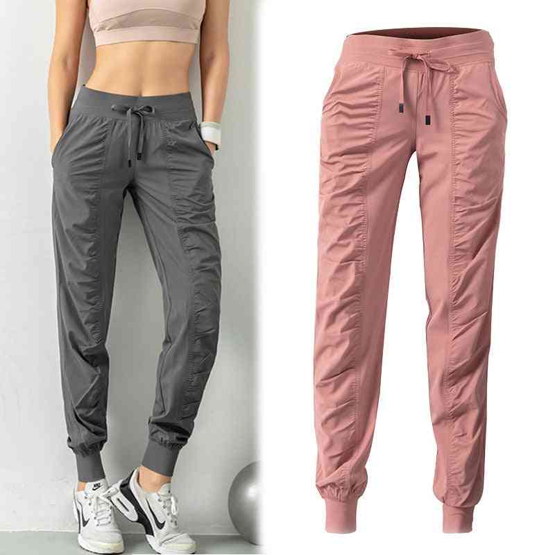 Fabric Drawstring, Running Sport Joggers With Two Side Pockets Pants