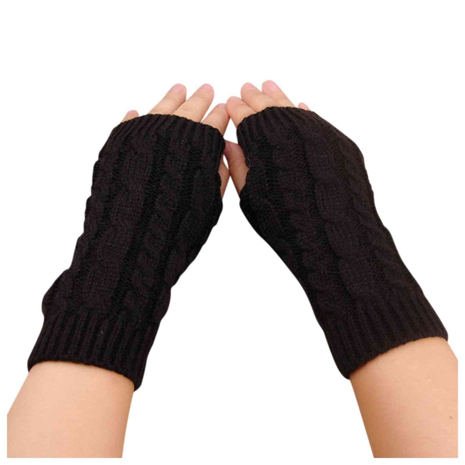 1 paire de gants d'équitation tricotés en hiver pour garder au chaud