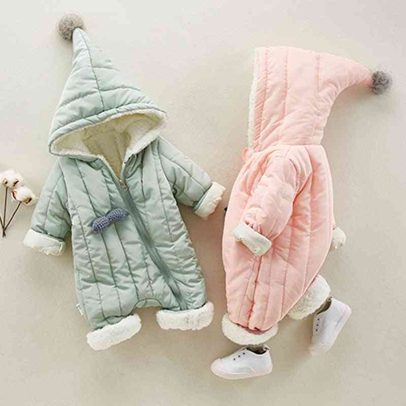 Baby Winter Rompers Newborn Bodysuit, Warm Outerwear Coat