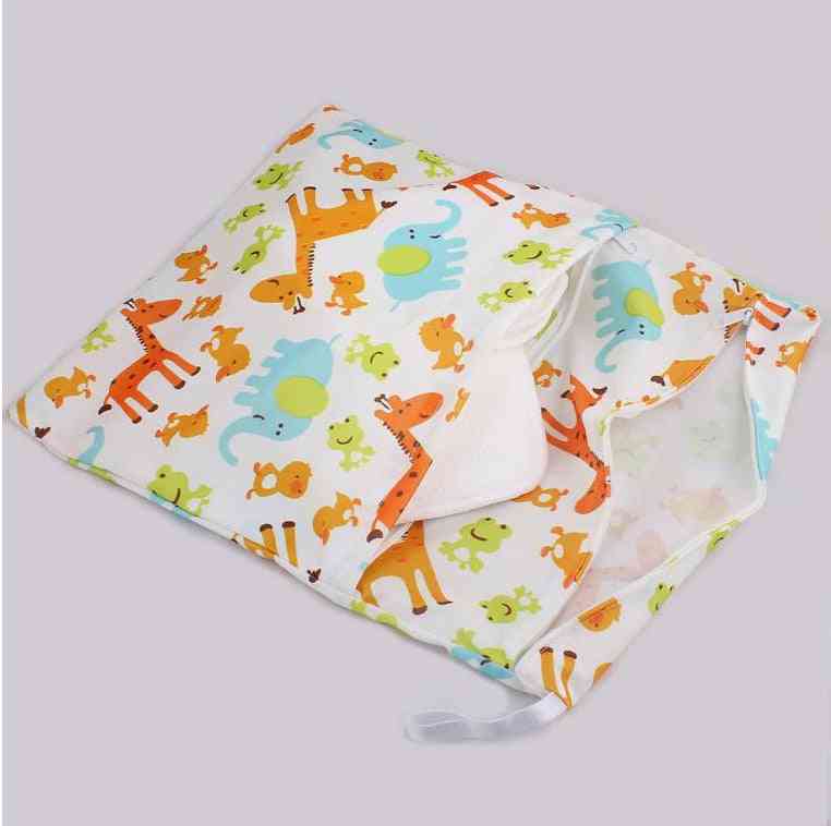 Wet Dry, Zippered Baby Diaper Bag, Waterproof Nappy Bags