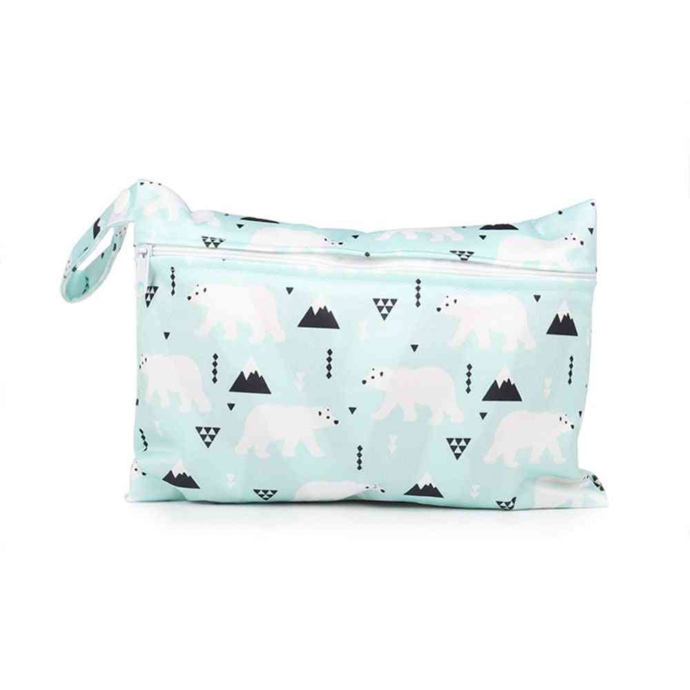 Mini nedves táska, szoptatós menstruációs párna, vízálló pelenkatáska