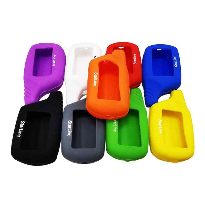 1 Pcs- Silicone Key Case For Starline Car Alarm, Lcd Remote Control, Keychain Cover