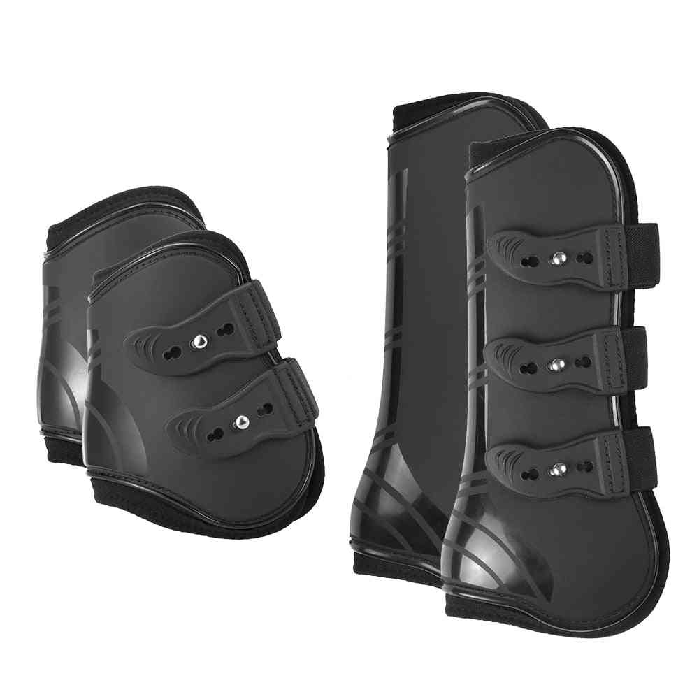 Adjustable- Horse Equine, Front Hind Leg Boots, Guard Tendon Protection