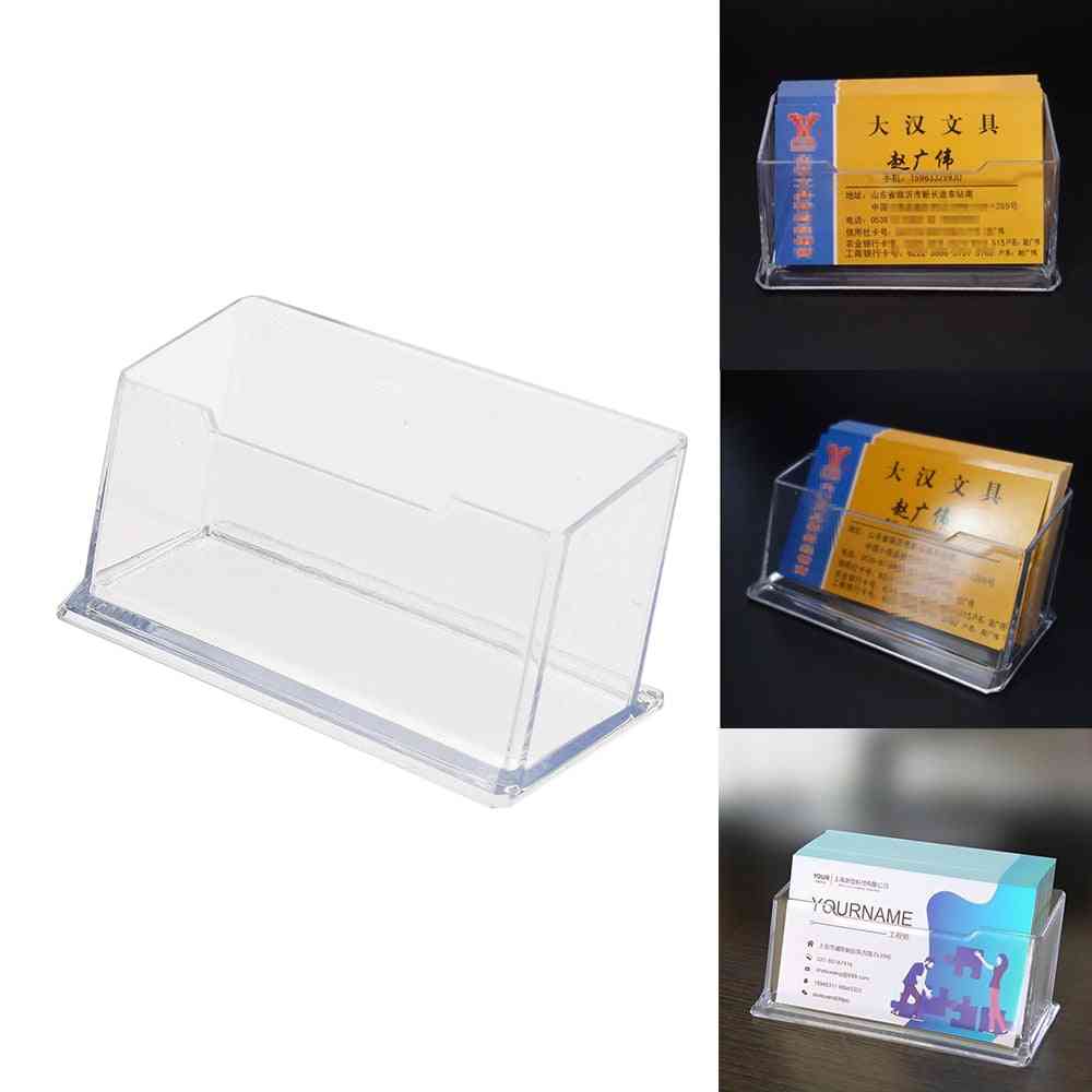 Acrylic Desk Shelf Storage Display Stand Clear Plastic Business Card Holder