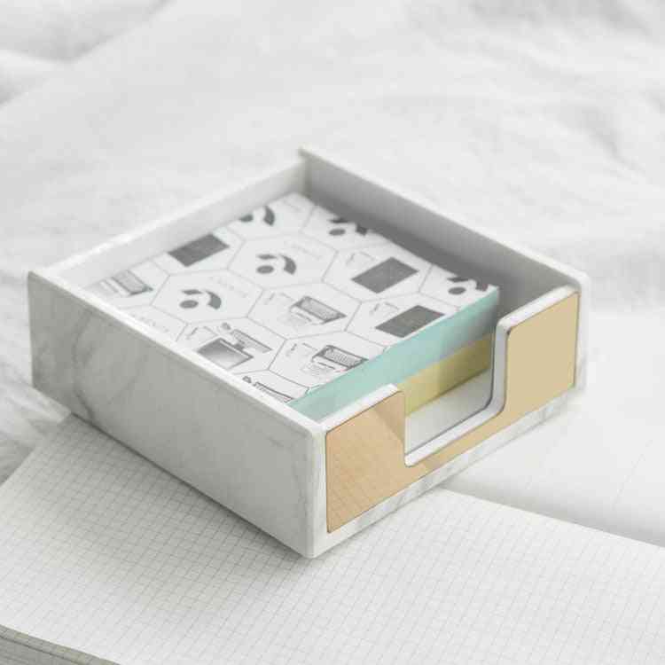 Marble Texture Stationery Creative Desktop Sticky Notes Box Memo Pads Holder