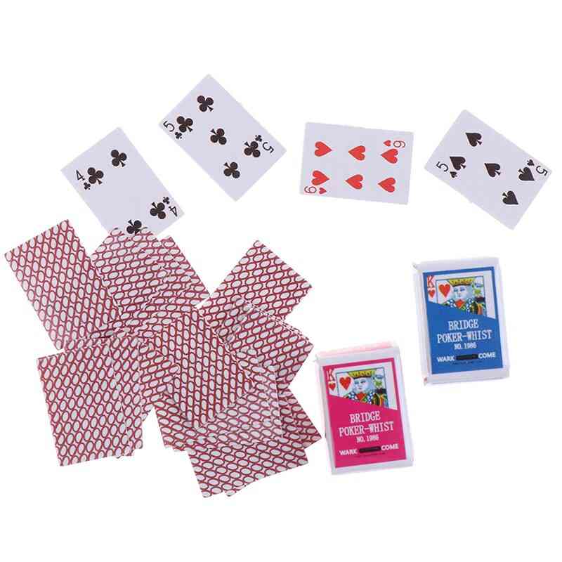 Mini cartes à jouer de poker miniatures pour poupées