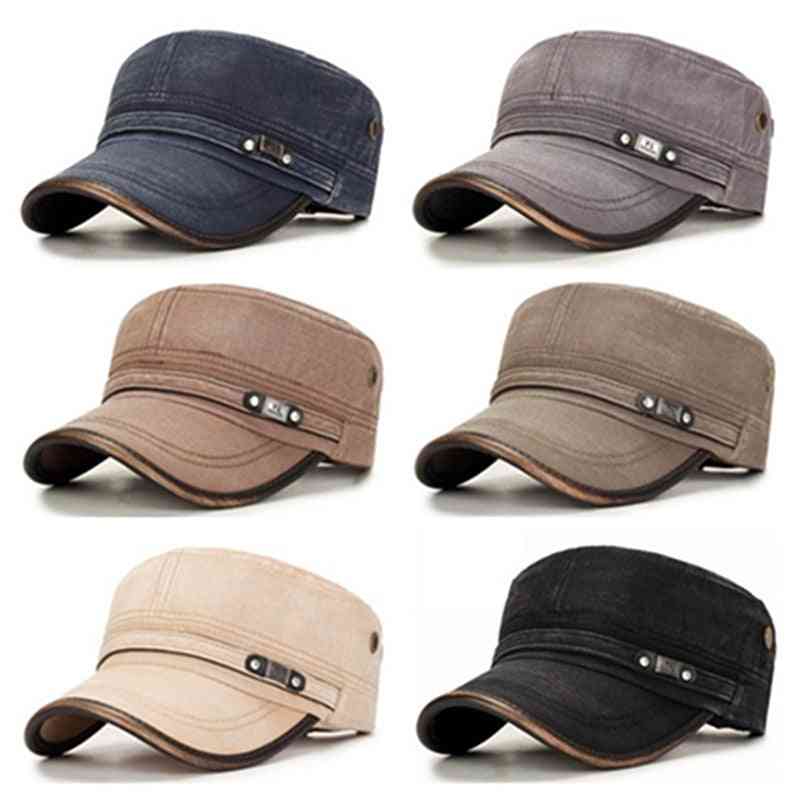 Hat Fashion Flat Caps Washed Cotton 