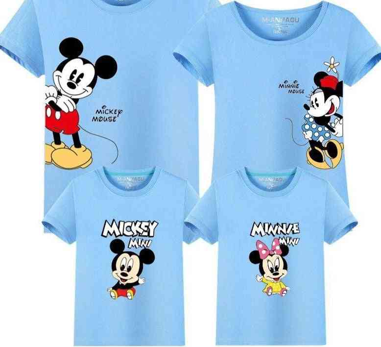 Sommer t-skjorte mickey minnie mamma og meg klær (sett 3)