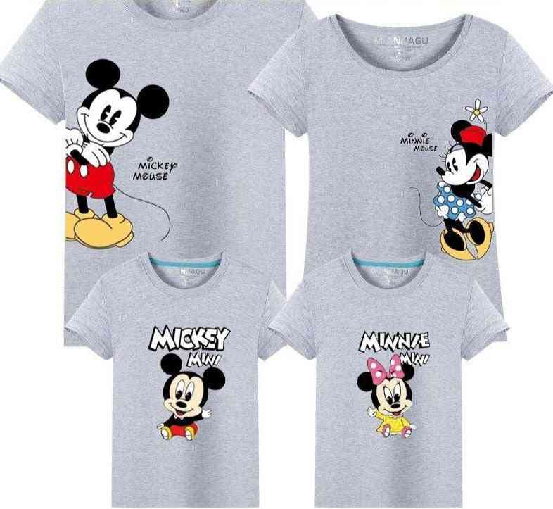 Letní tričko Mickey Minnie oblečení pro maminky a mě (sada 3)